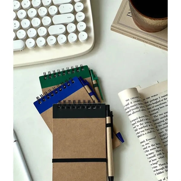 A5 Lined Spiral Notebook w/ Pen