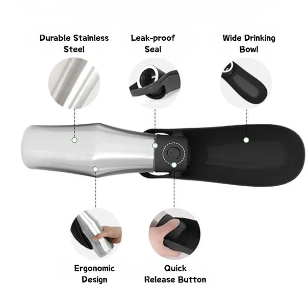 Stainless Steel Portable Pet Water Bottle