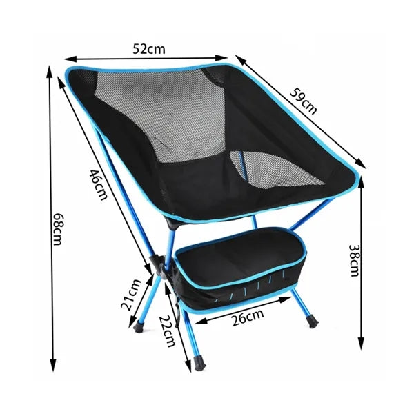 Lightweight Folding Camping Chair with Mesh Back