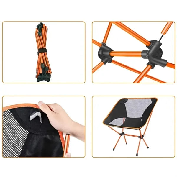Lightweight Folding Camping Chair with Mesh Back