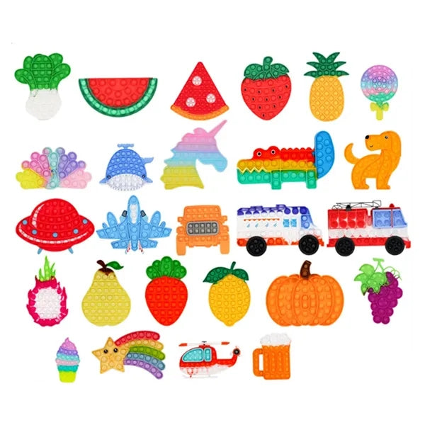 Assorted Shape Pop Bubble Fidget Sensory Toys