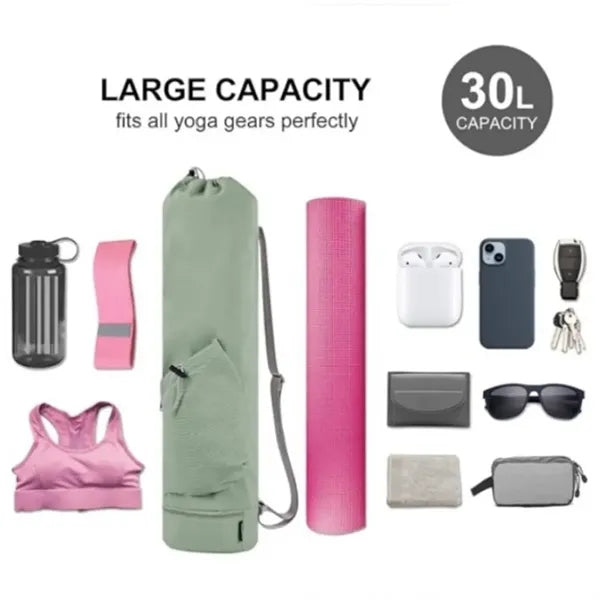 Yoga Mat Bag with Water Bottle Pocket