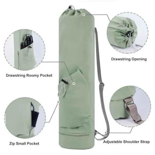 Yoga Mat Bag with Water Bottle Pocket