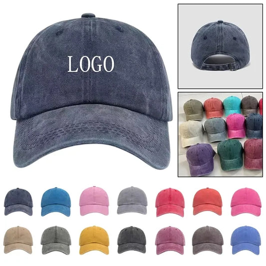 Washed Cotton Distressed Baseball Cap