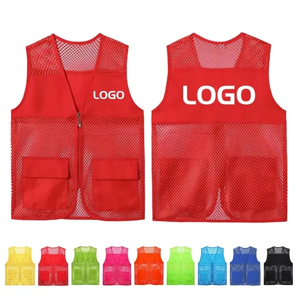 Unisex Mesh Breathable Multi-Pockets Vest