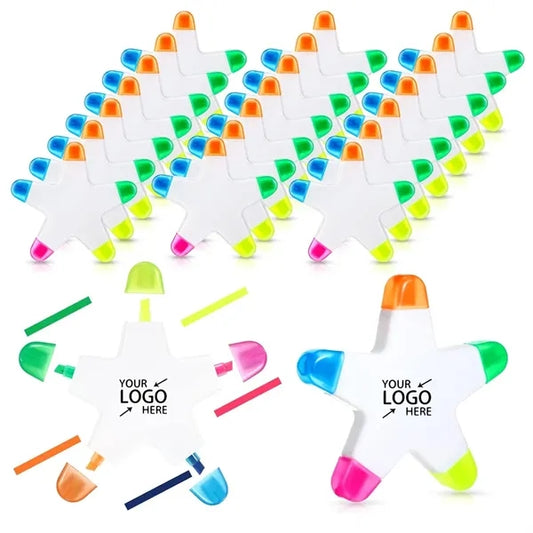5-in-1 Color Star Shape Fluorescent Highlighter Marker