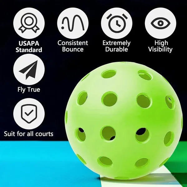 40 Hole Multicolor Outdoor Pickleball Ball