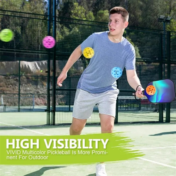 40 Hole Multicolor Outdoor Pickleball Ball
