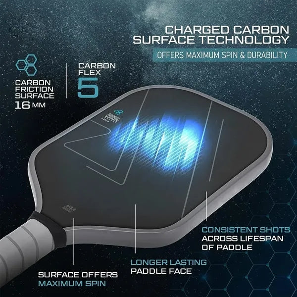 16Mm Honeycomb Core Raw Carbon Fiber Pickleball Paddle