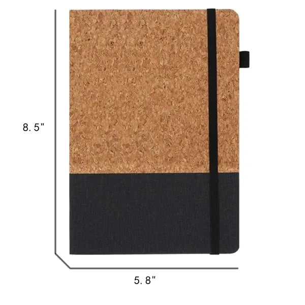 A5 Creative pu Cork Splicing Notebook with Pen Loop