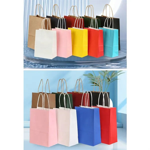 Kraft Brown Paper Shopping Bag With Handles