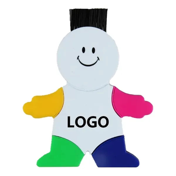 Multicolor Man-Shaped Highlighter with Magnetic Cap & Screen
