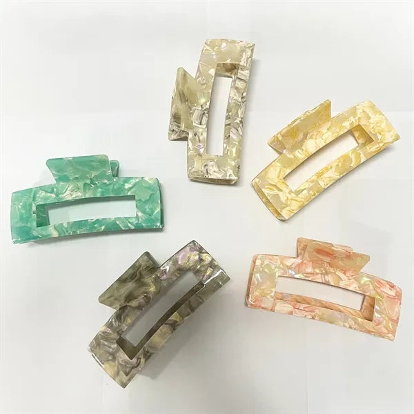 New 4.92Inch Oversize Large Rectangular Acetate Hair Clip