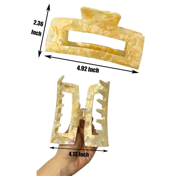 New 4.92Inch Oversize Large Rectangular Acetate Hair Clip