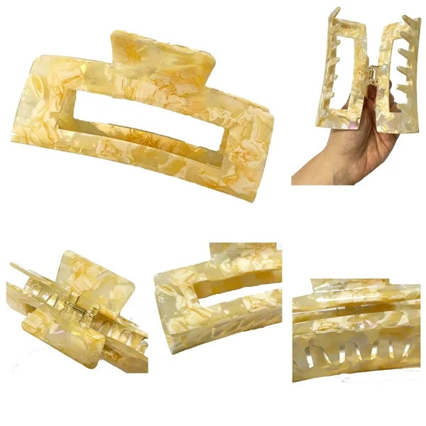 New 4.92Inch Oversize Large Rectangular Acetate Hair Clip
