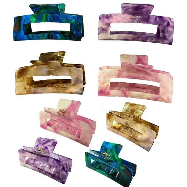 4.92Inch Oversize Large Rectangular Acetate Hair Clip