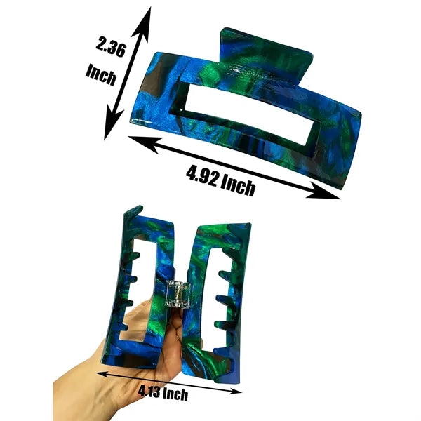4.92Inch Oversize Large Rectangular Acetate Hair Clip