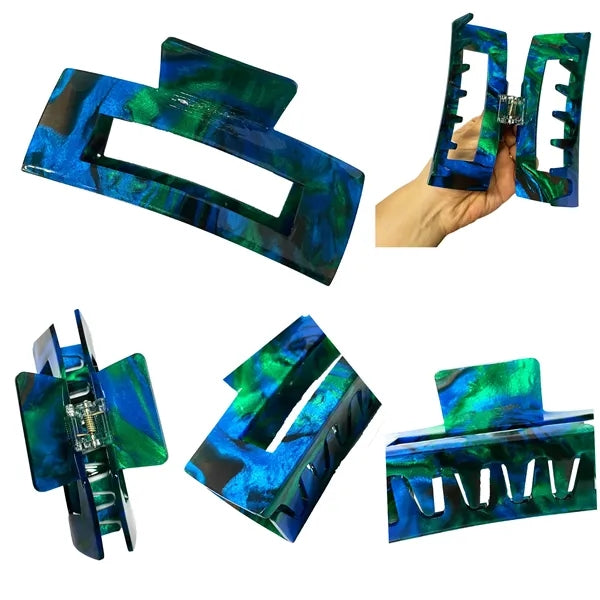 4.92Inch Oversize Large Rectangular Acetate Hair Clip