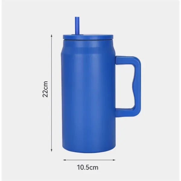 50 oz Stainless Steel Insulated Tumbler with Handle & Straw