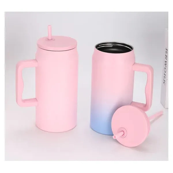 50 oz Stainless Steel Insulated Tumbler with Handle & Straw