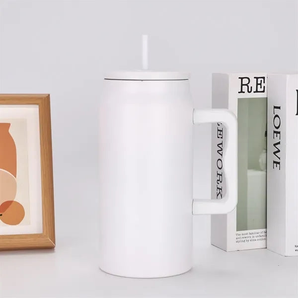 50 oz Stainless Steel Insulated Tumbler with Handle & Straw