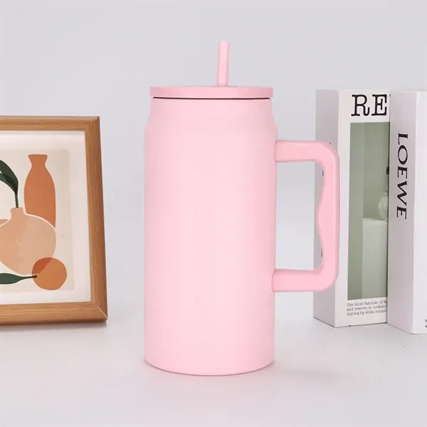 50 oz Stainless Steel Insulated Tumbler with Handle & Straw