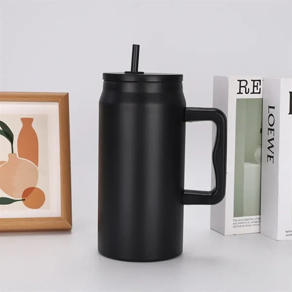 50 oz Stainless Steel Insulated Tumbler with Handle & Straw
