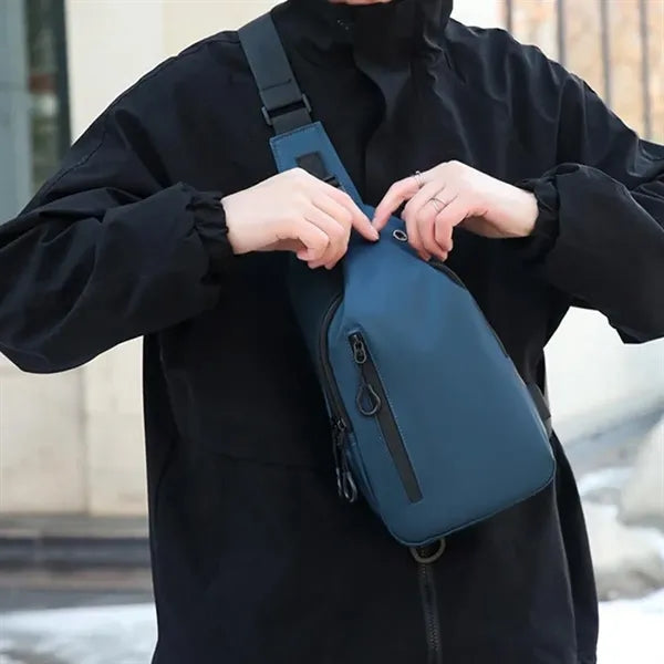 Waterproof Shoulder Bag Crossbody Sling Backpack with USB