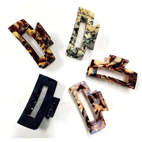 4.92Inch Oversize Large Rectangular Acetate Hair Clip