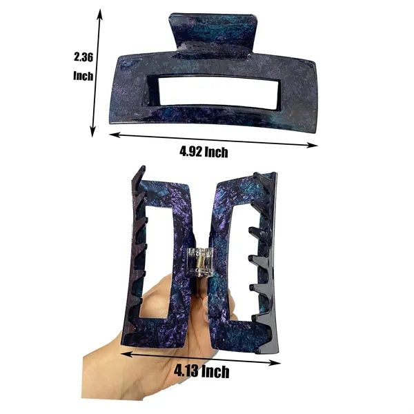 4.92Inch Oversize Large Rectangular Acetate Hair Clip