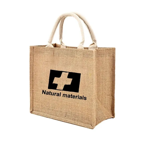 Jute Burlap Tote Bag with Handles