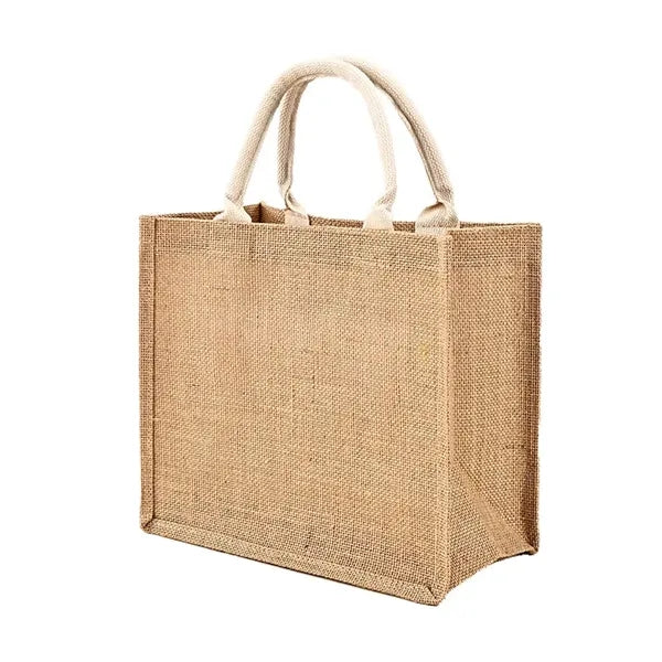 Jute Burlap Tote Bag with Handles