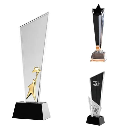 Crystal Glass Trophy for Awards & Recognition