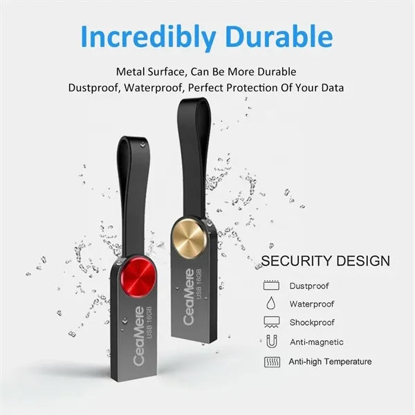 4GB Metal Keychain USB Flash Disk Pen Drive