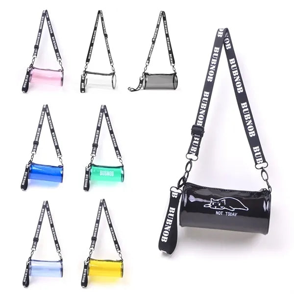 Bright Pvc Travel Safety Crossbody Cylinder Bag