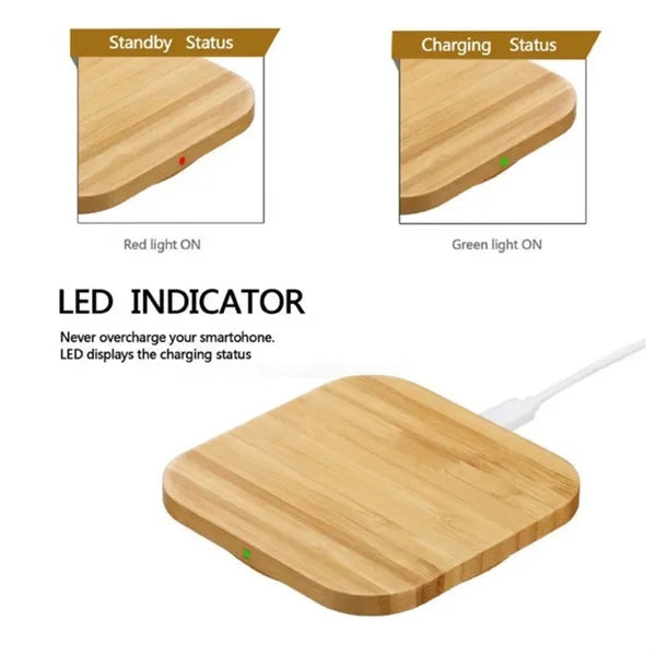 Bamboo Style Wireless Charging Station