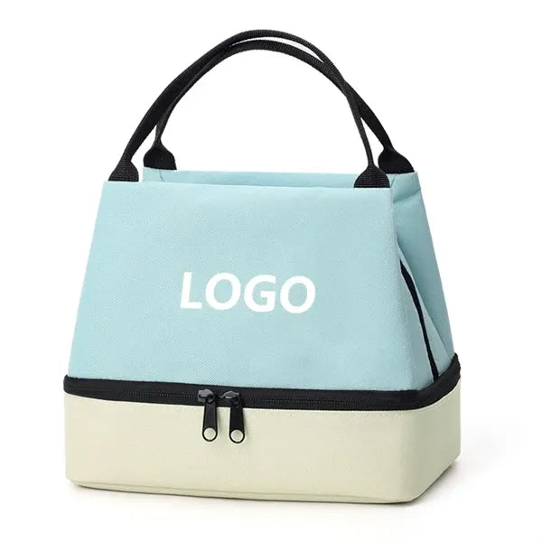 Two-Compartment Insulated Cooler Lunch Bag