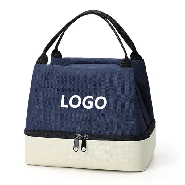 Two-Compartment Insulated Cooler Lunch Bag