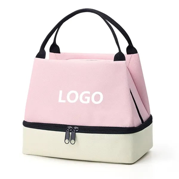 Two-Compartment Insulated Cooler Lunch Bag