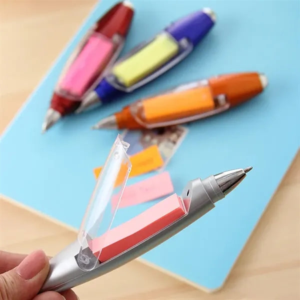 Multi-Function LED Pen with Sticky Notes