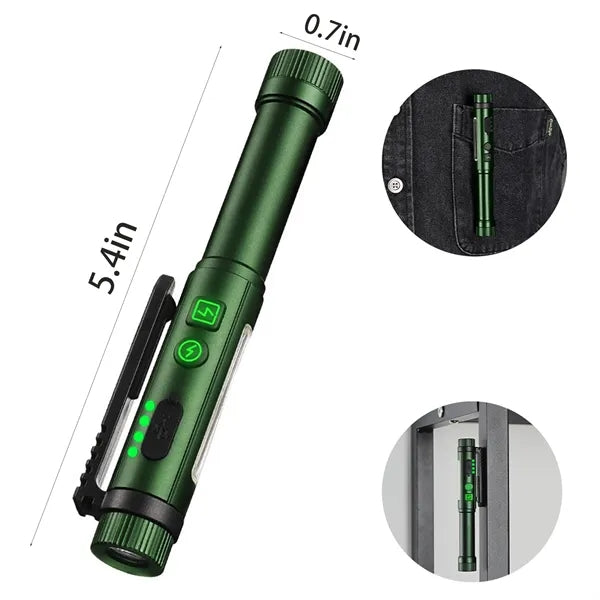 Mini Rechargeable Pen Shaped Work Flashlight