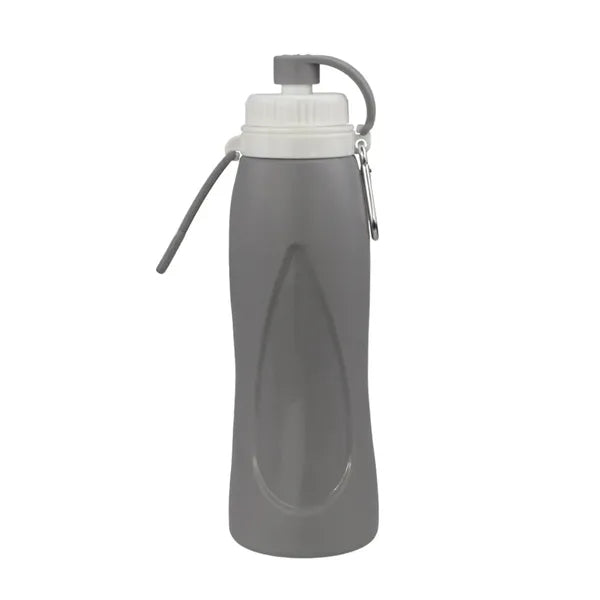 17oz Foldable Food Grade Silicone Bottle w/ Carabiner