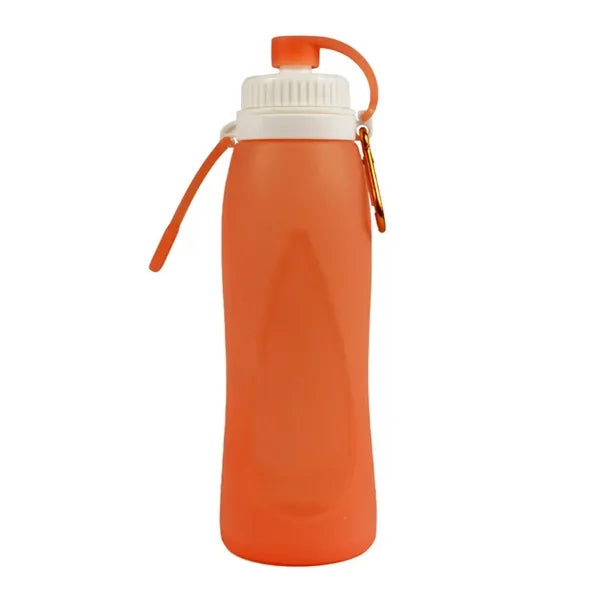 17oz Foldable Food Grade Silicone Bottle w/ Carabiner