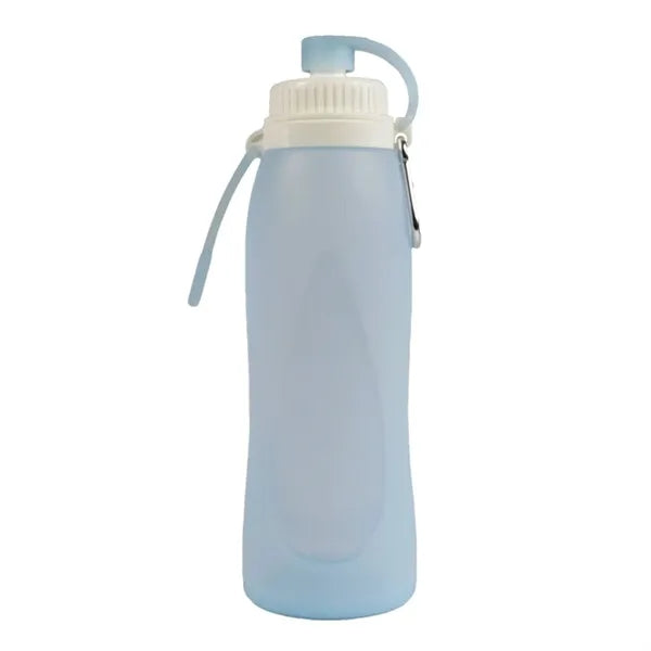 17oz Foldable Food Grade Silicone Bottle w/ Carabiner