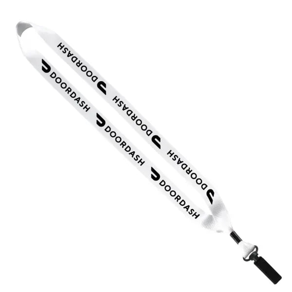3/4" Polyester Lanyard with Bulldog Clip