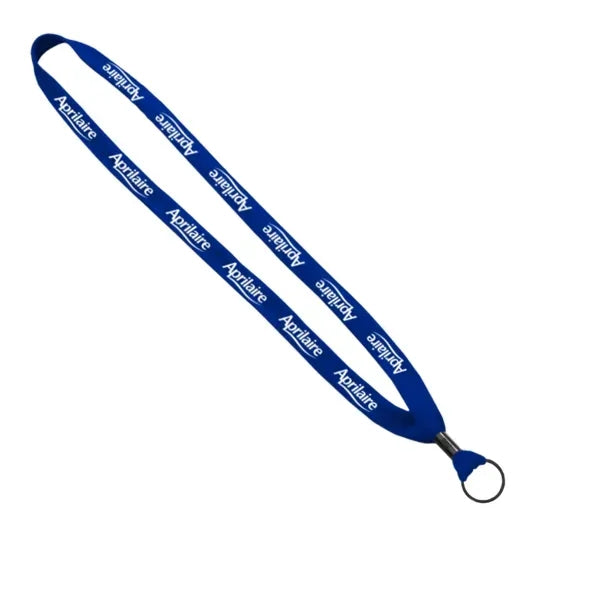 5/8" Polyester Lanyard with Metal Crimp and Rubber O-Ring