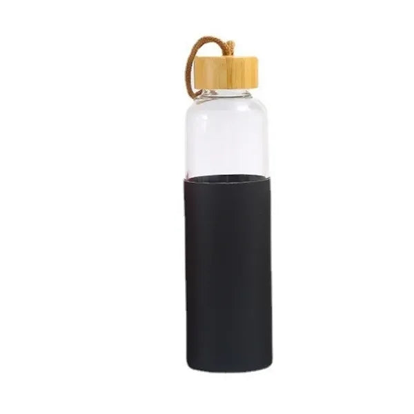 18Oz Silicone Glass Water Bottle