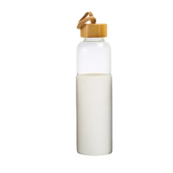18Oz Silicone Glass Water Bottle