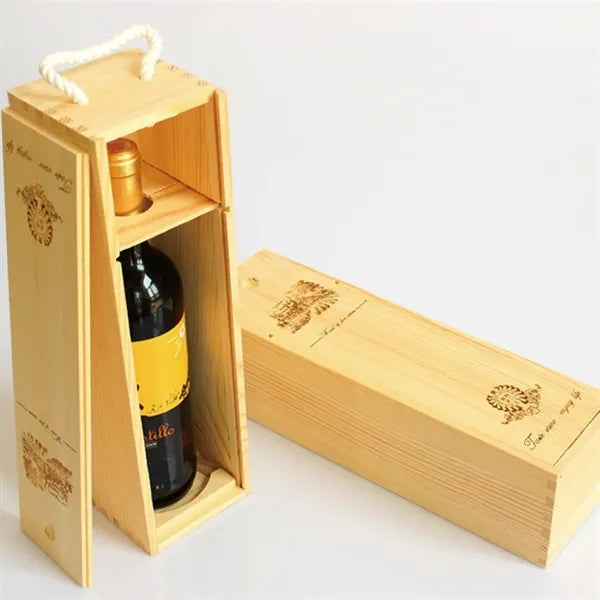 Wooden Wine Box with Handle