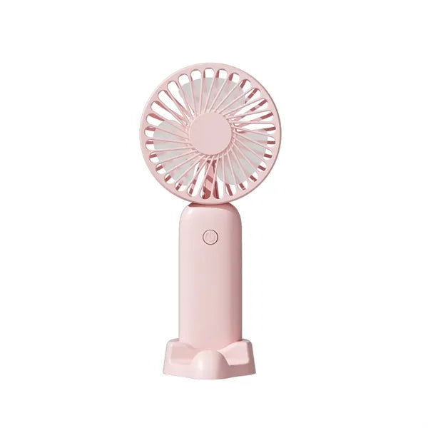 Rechargeable Travel Mini Fan with Phone Holder